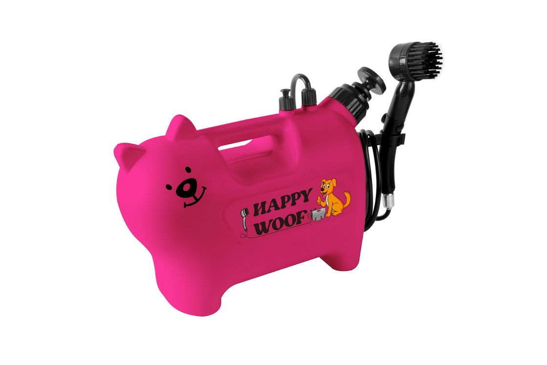 Rode Draagbare Huisdierenwasmachine het Baden van de de Douchemassage van de Hulpmiddelhond van de de Borstelhond de Wasspuitbus